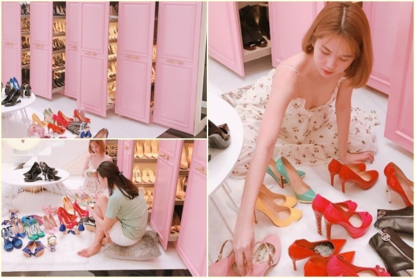 Chẳng cần nói mình giàu, Ngọc Trinh khoe tủ giày đáng giá bằng cả biệt thự