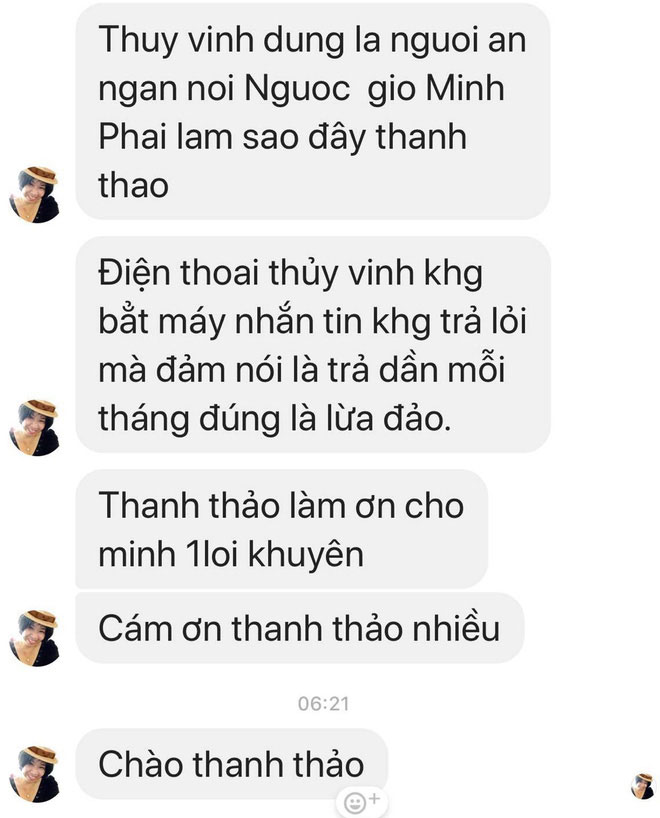 Thanh Thảo tiết lộ Thuý Vinh đang ngập trong nợ nần, chiếm giữ sim điện thoại của cô vì túng thiếu Thanh Thảo tiết lộ Thuý Vinh đang ngập trong nợ nần, chiếm giữ sim điện thoại của cô vì túng thiếu