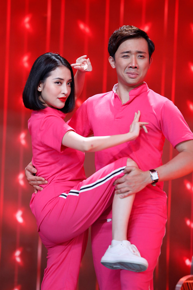 Trấn Thành thân thiết với tình cũ Mai Hồ ở game show