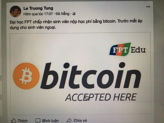FPT thu học phí bằng bitcoin: Có thể bị phạt tới 200 triệu đồng