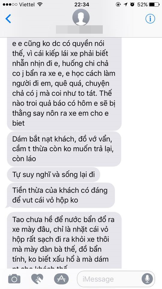 Vì cốc trà sữa để quên trên xe, tài xế và khách nhắn tin chửi nhau thậm tệ