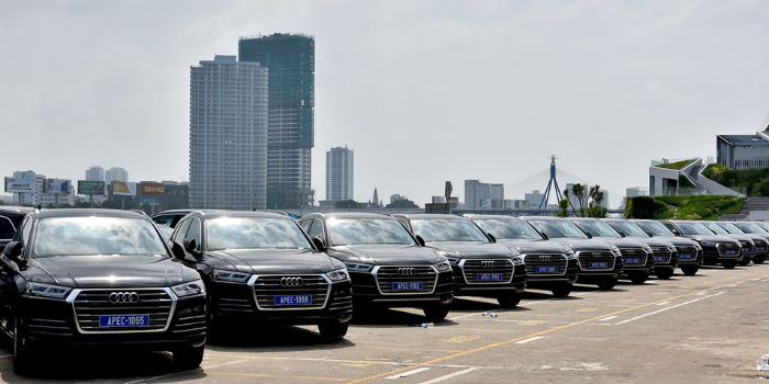 Cận cảnh dàn xe Audi phục vụ APEC 2017