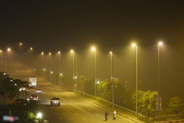 Khói mù bao phủ Hà Nội