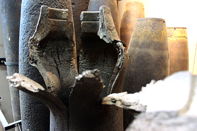 Cận cảnh loại bom M118 vừa được trục vớt tại chân cầu Long Biên