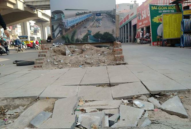 Tạm đình chỉ việc dùng đá tự nhiên lát vỉa hè