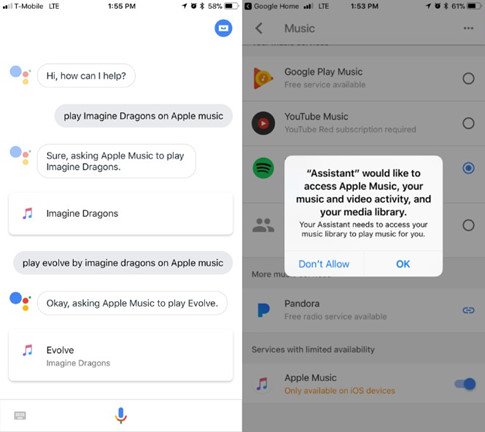 Đã có thể sử dụng Apple Music với Google Assistant trên iPhone