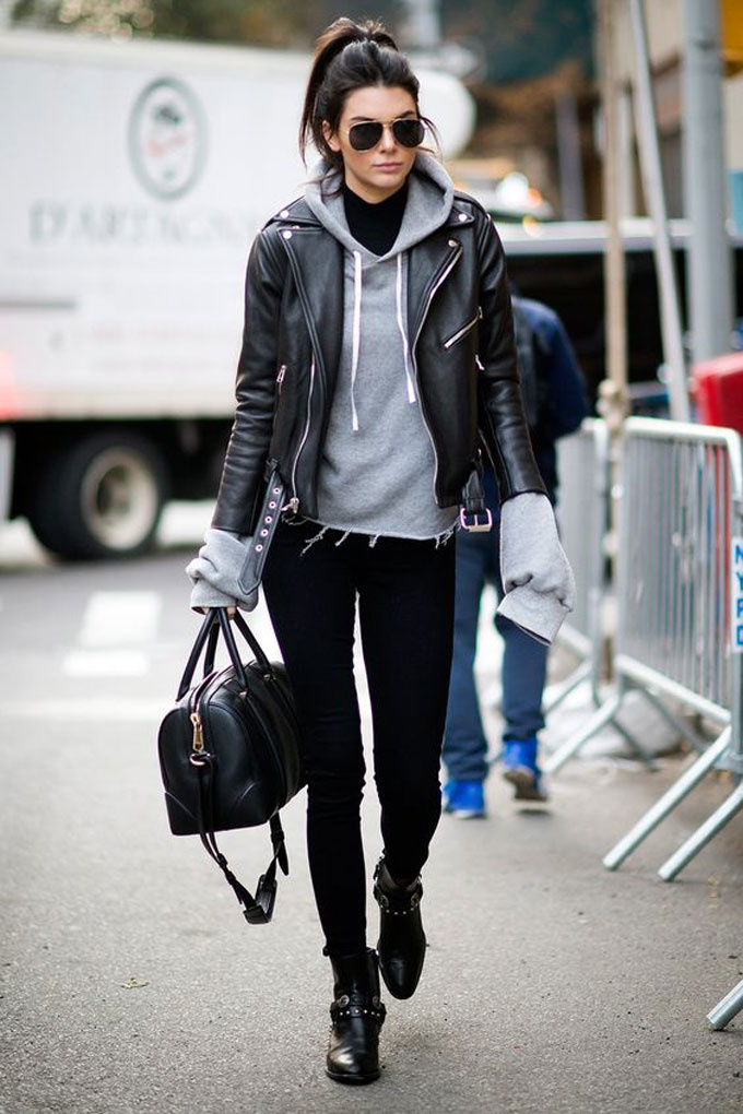 Đủ kiểu mix áo khoác da từ dàn thiên thần Victorias Secret