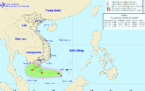 Áp thấp nhiệt đới gây mưa lớn ở Trung và Nam Bộ