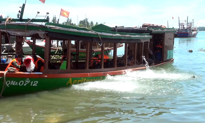 Tàu câu mực chở 36 thuyền viên chìm trên biển