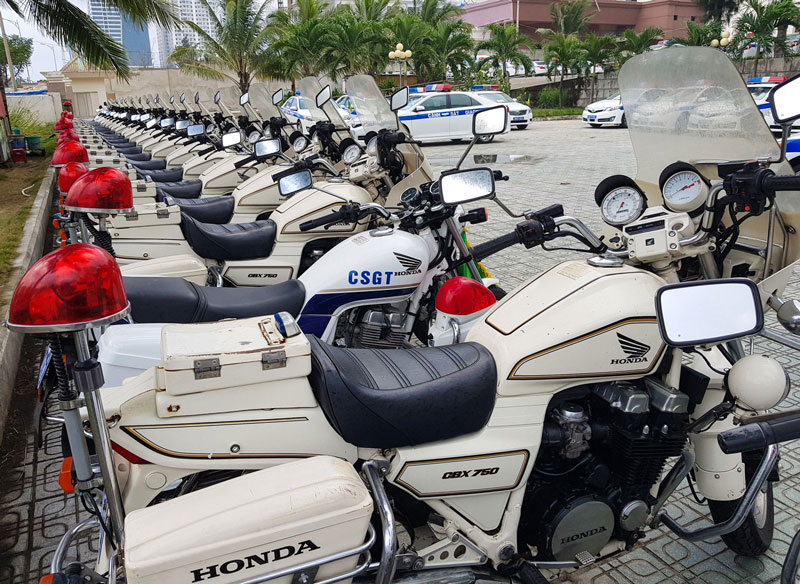 Dàn môtô quái vật đường trường của CSGT tại APEC 2017