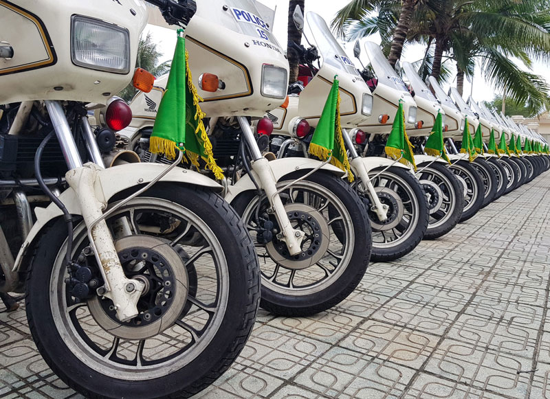 Dàn môtô quái vật đường trường của CSGT tại APEC 2017