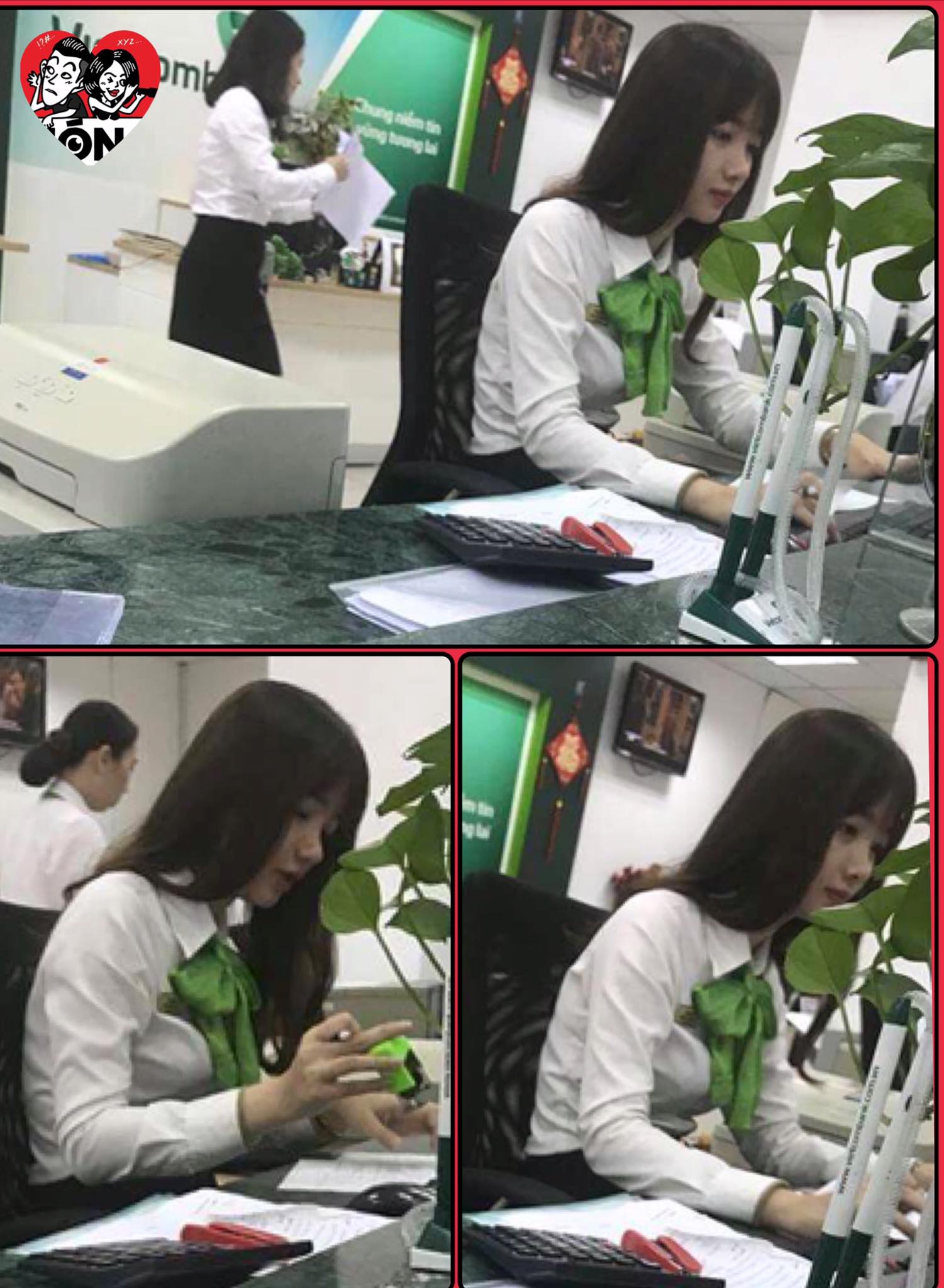 Nữ giao dịch viên ngân hàng bị khách chụp lén rồi đăng ảnh lên Facebook nhờ “tìm link” vì rất xinh