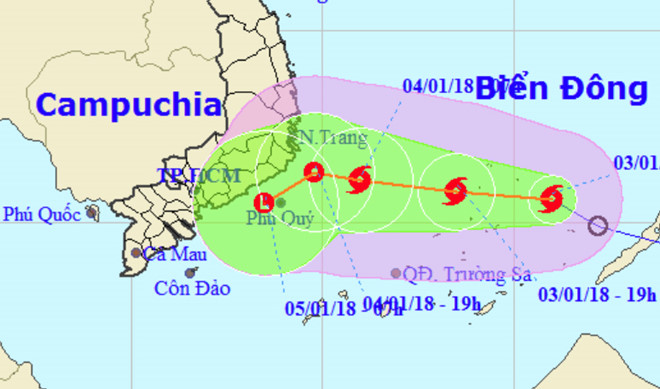 Bão số 1 tiến vào Biển Đông