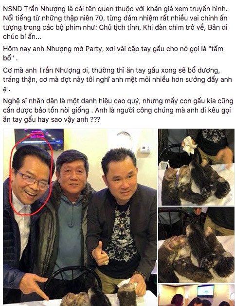 Diễn viên Người phán xử bị chỉ trích khi lộ ảnh sử dụng tay gấu