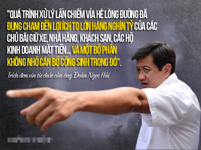 Ông Đoàn Ngọc Hải đầu hàng trong cuộc chiến vỉa hè Ông Đoàn Ngọc Hải đầu hàng trong cuộc chiến vỉa hè