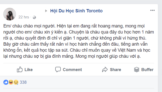 Tranh cãi xoay quanh chuyện nữ du học sinh Canada đòi bỏ về vì áp lực học tập