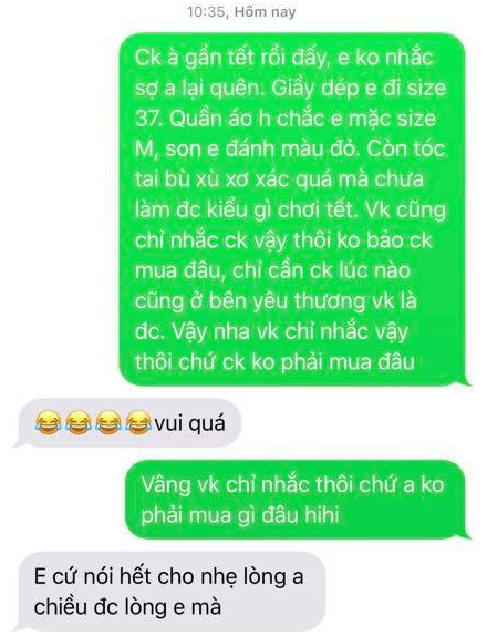 Chưa đến Tết, các chị đã thi nhau nhắn tin đòi quà em mặc áo size M, tóc em xác xơ, và đây là phản ứng của các anh chồng Chưa đến Tết, các chị đã thi nhau nhắn tin đòi quà em mặc áo size M, tóc em xác xơ, và đây là phản ứng của các anh chồng