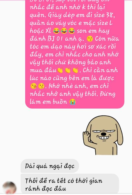Chưa đến Tết, các chị đã thi nhau nhắn tin đòi quà em mặc áo size M, tóc em xác xơ, và đây là phản ứng của các anh chồng Chưa đến Tết, các chị đã thi nhau nhắn tin đòi quà em mặc áo size M, tóc em xác xơ, và đây là phản ứng của các anh chồng