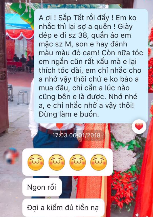 Chưa đến Tết, các chị đã thi nhau nhắn tin đòi quà em mặc áo size M, tóc em xác xơ, và đây là phản ứng của các anh chồng