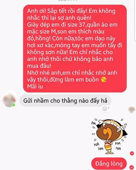 Chưa đến Tết, các chị đã thi nhau nhắn tin đòi quà em mặc áo size M, tóc em xác xơ, và đây là phản ứng của các anh chồng