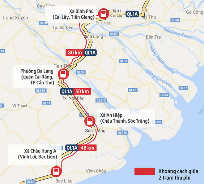 BOT Sóc Trăng giảm giá vé từ ngày mai