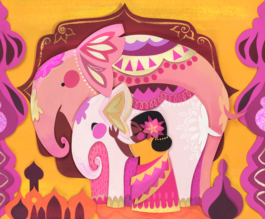 Nữ nghệ sĩ sáng tạo những bức tranh đầy màu sắc từ giấy và kéo