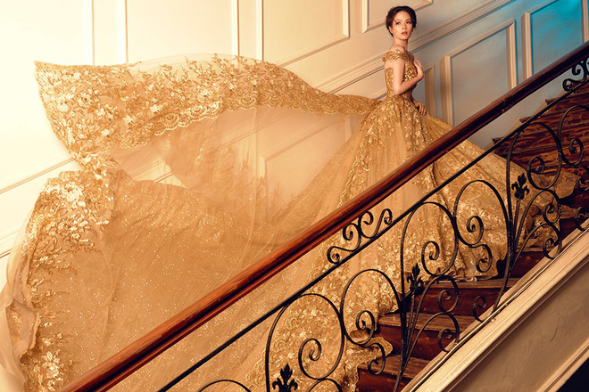 Đã có hai con nhưng Đan Lê vẫn lộng lẫy như công chúa