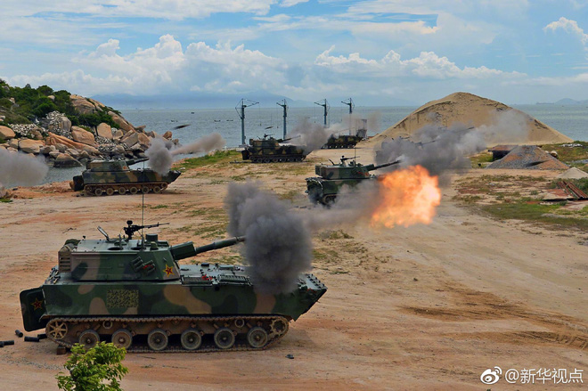 Nguy hiểm đơn vị đổ bộ đường biển của... Lục quân Trung Quốc