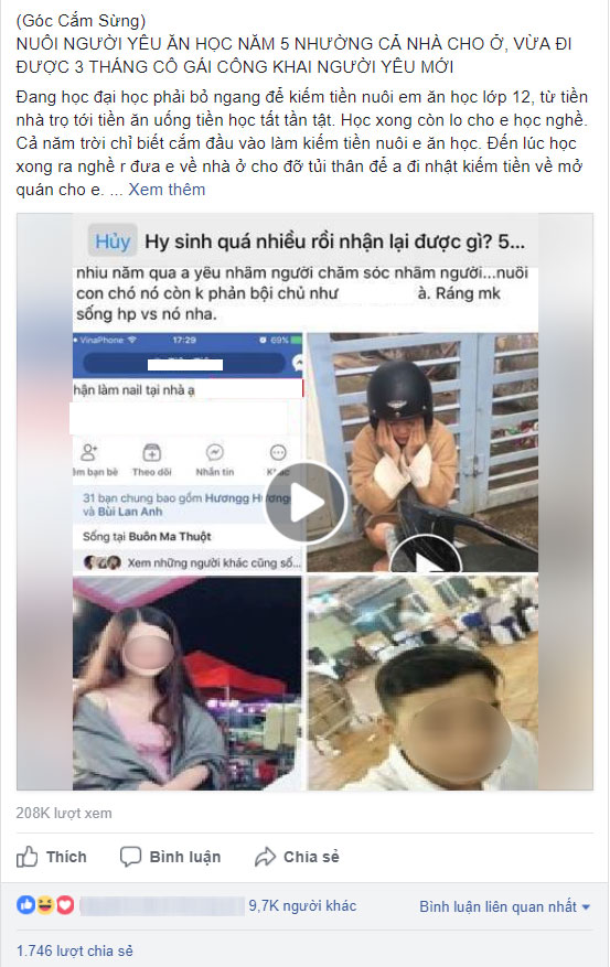 Chàng trai dốc hết tiền 5 năm nuôi bạn gái ăn học, kết quả bị cắm sừng không thương tiếc