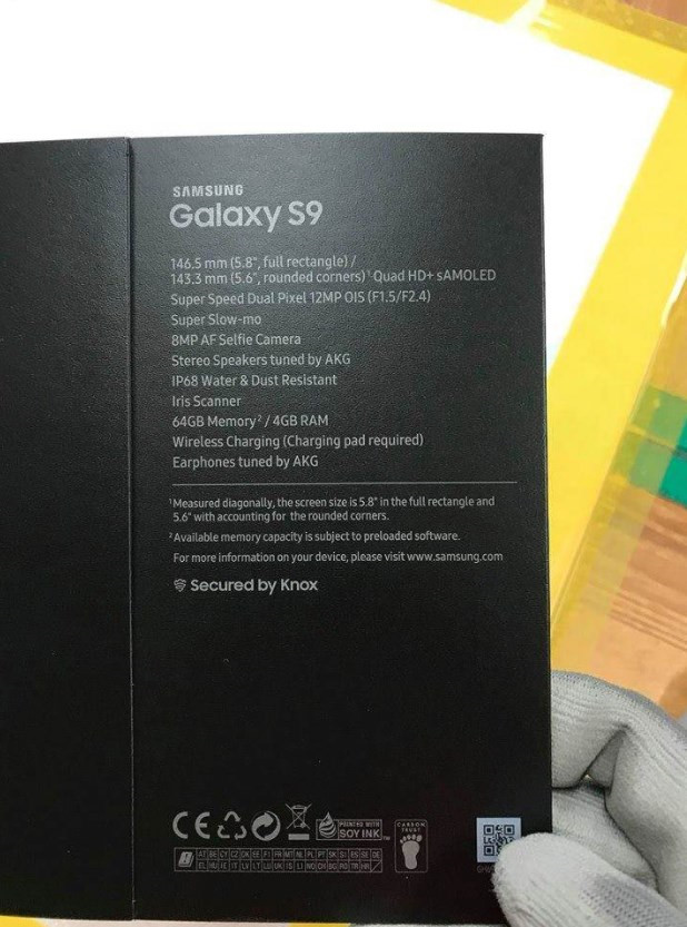 Người Việt làm lộ ảnh hộp Galaxy S9: Camera khẩu độ f/1.5 tốc độ cao Người Việt làm lộ ảnh hộp Galaxy S9: Camera khẩu độ f/1.5 tốc độ cao