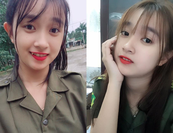 Dù không tô vẽ cầu kỳ, nữ công an xã vẫn gây chú ý qua bức ảnh chụp ké
