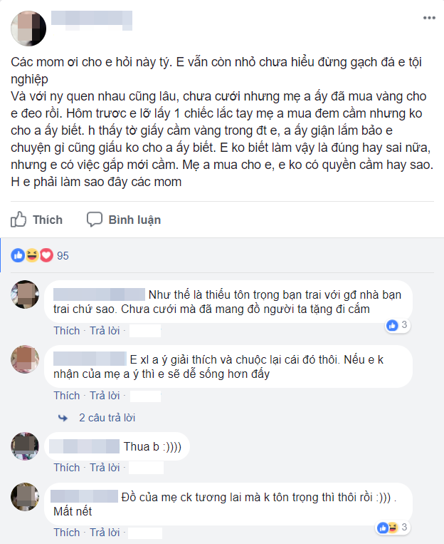 Chưa về làm dâu đã đem vàng mẹ chồng tương lai tặng đem đi cầm đồ, cô gái trẻ nhận đủ gạch xây cả lâu đài Chưa về làm dâu đã đem vàng mẹ chồng tương lai tặng đem đi cầm đồ, cô gái trẻ nhận đủ gạch xây cả lâu đài