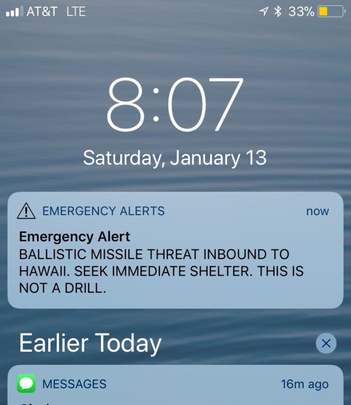 Hawaii nhận cảnh báo tên lửa đạn đạo vì sự cố bấm nhầm nút