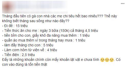 Chị em phát hoảng vì tháng đầu nuôi con, mẹ trẻ khoe vung tay hết 33 triệu Chị em phát hoảng vì tháng đầu nuôi con, mẹ trẻ khoe vung tay hết 33 triệu