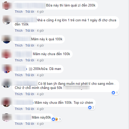 Một mâm cơm đơn sơ 200 nghìn đem khoe, 500 chị em tranh cãi nảy lửa