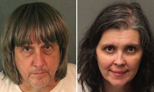 Cặp vợ chồng Mỹ bị nghi cầm tù, tra tấn 13 đứa con trong nhà