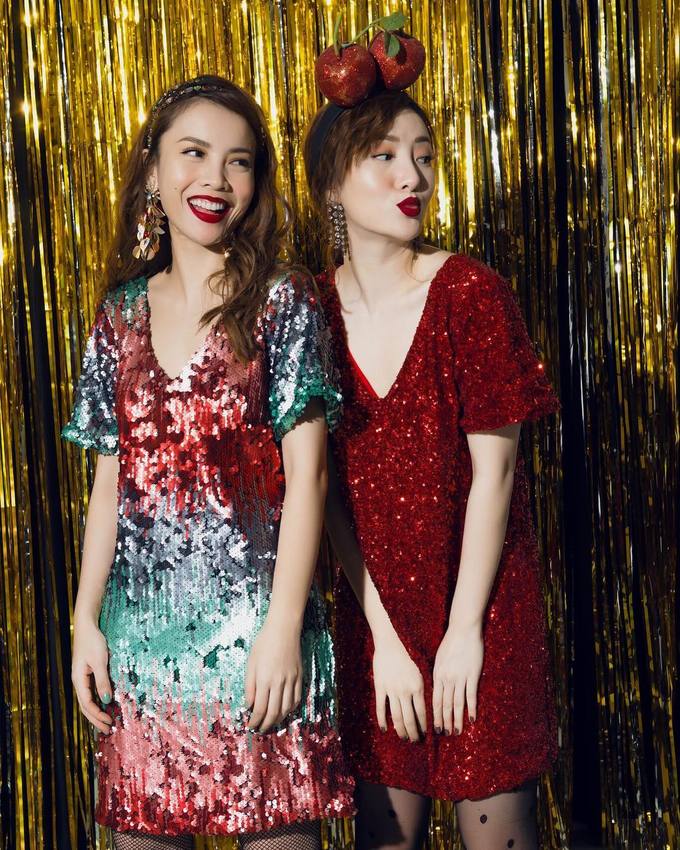 Mỹ nhân Việt mê trang phục lấp lánh dịp cuối năm
