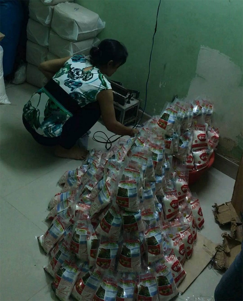 Kinh hoàng phát hiện gần 1 tấn bột ngọt giả nhãn hiệu Ajinomoto chuẩn bị tung ra thị trường ngày cận Tết