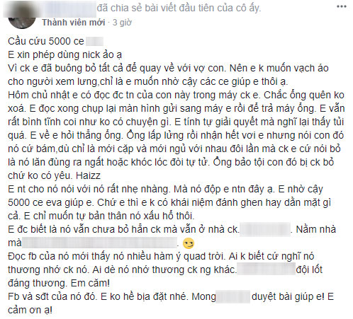 Cướp chồng người khác, bồ nhí còn diễn vai bị hại, đăng đàn khóc kể hòng dắt mũi 500 chị em Cướp chồng người khác, bồ nhí còn diễn vai bị hại, đăng đàn khóc kể hòng dắt mũi 500 chị em
