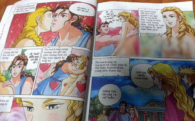 Truyện tranh thiếu nhi của NXB Kim Đồng với những hình ảnh phản cảm vẫn được bày bán dù đã từng bị phản ứng dữ dội Truyện tranh thiếu nhi của NXB Kim Đồng với những hình ảnh phản cảm vẫn được bày bán dù đã từng bị phản ứng dữ dội