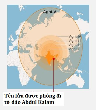 Ấn Độ thử tên lửa đạn đạo liên lục địa tầm xa 5.000 km