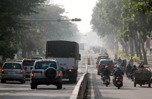 Không khí mù bao phủ TP HCM