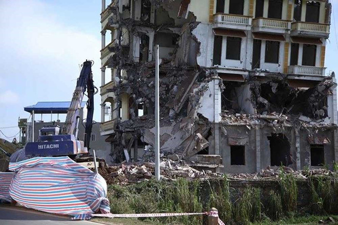 Tòa nhà của trùm ma túy Tàng Keangnam bị đánh sập hoàn toàn