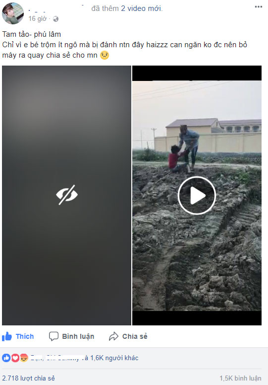 Ăn trộm ngô, bé trai bị chủ ruộng đánh, đấm liên tiếp vào mặt gây phẫn nộ