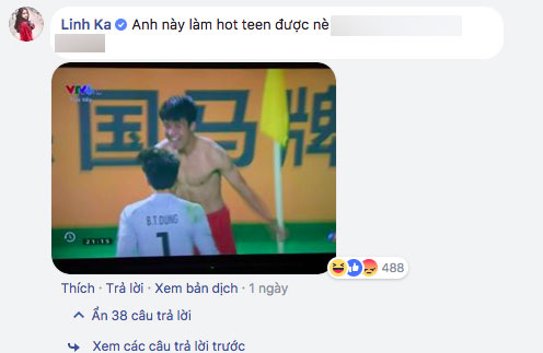 Dân mạng đồng loạt thả phẫn nộ khi Linh Ka nhắn quản lí mời hậu vệ Bùi Tiến Dũng về làm hotteen