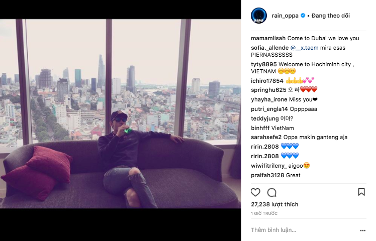 Rộ lên ảnh Bi Rain có mặt tại TP. Hồ Chí Minh vào hôm nay, nhưng liệu bà xã Kim Tae Hee có đi cùng? Rộ lên ảnh Bi Rain có mặt tại TP. Hồ Chí Minh vào hôm nay, nhưng liệu bà xã Kim Tae Hee có đi cùng?