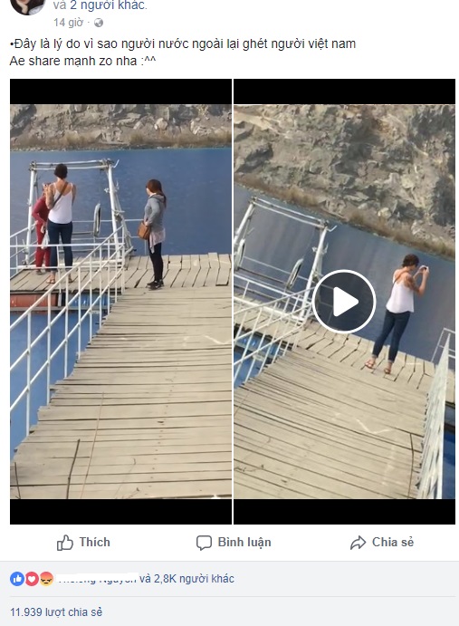 Chụp ảnh ở Tuyệt Tình cốc, khách Tây bị một phụ nữ đòi thu 10 nghìn đồng xua đuổi