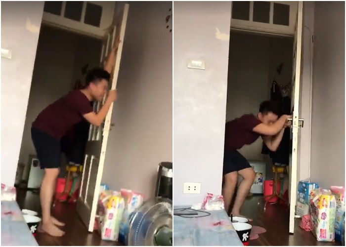 Clip: U23 Việt Nam bị đội bạn dẫn trước, chồng khóc như mưa, vùng vằng như trẻ nhỏ khiến vợ vừa thương vừa bật cười