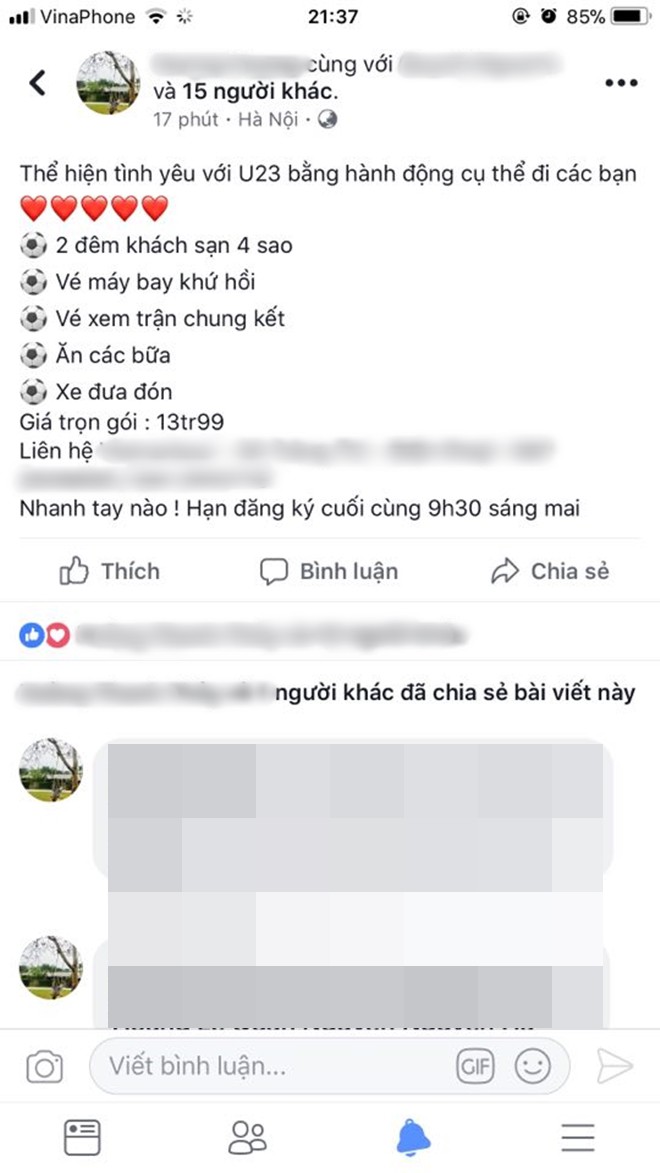Sức nóng trước trận chung kết của U23 Việt Nam: Gian nan săn vé máy bay, cháy tour du lịch tới Thường Châu, Trung Quốc Sức nóng trước trận chung kết của U23 Việt Nam: Gian nan săn vé máy bay, cháy tour du lịch tới Thường Châu, Trung Quốc