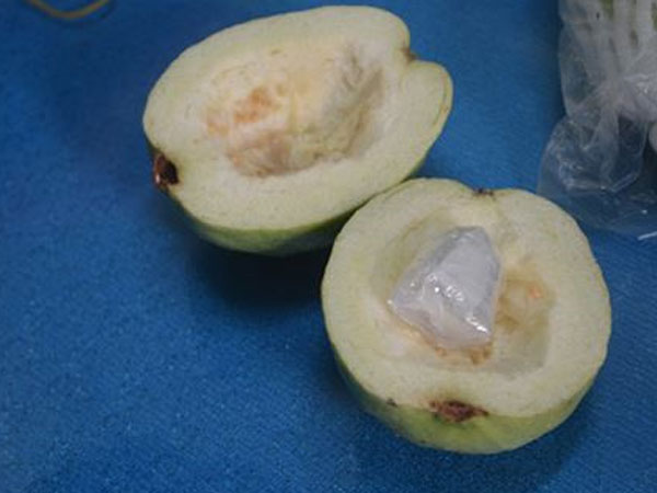 Phát hiện chiêu trò giấu ma túy trong quả ổi